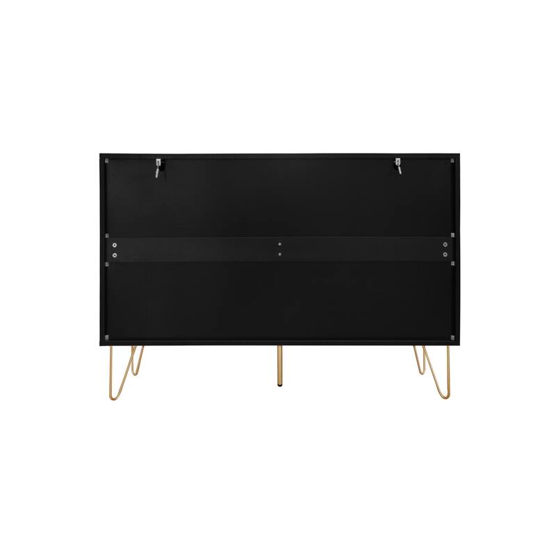 Modern 6 Drawer Dresser, Modern Dresser with Metal Handles