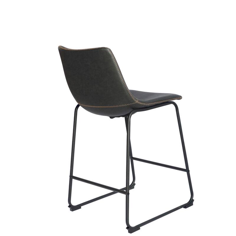 Best Quality Furniture 24-inch Faux Leather Counter Height Chairs