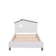 preview thumbnail 1 of 8, Twin Rustic Kids Bed House Shaped Low Beds for Toddlers, Wood Frame,White White
