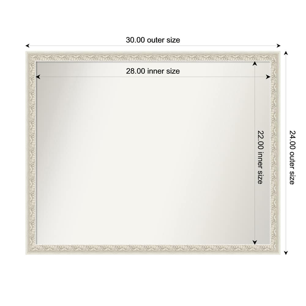 Bethany Non-Beveled Wood Framed Bathroom Vanity Wall Mirror