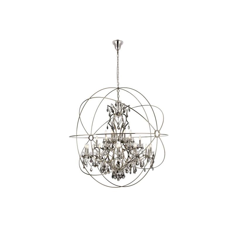 Royce Edge 25-Light Polished Nickel Chandelier