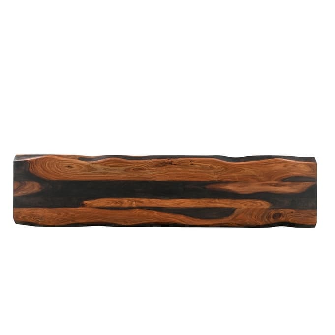 HomeRoots 75" Brown Solid Wood Live Edge Dining Bench - 75.00 in. x 18.00 in. x 18.00 in.