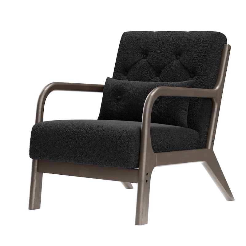 Corvus Zelda Lounge Accent Chair with Arms - Black