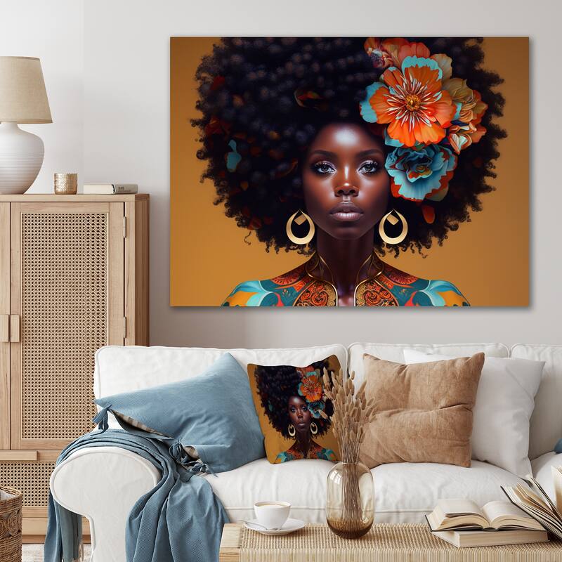 Designart 'Contemporary Portrait Of Young African American Woman V