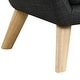 preview thumbnail 11 of 9, 19.5"W Linen Kids Chair with Button Tufted Back and Wooden Legs, for Child's Playroom, Bedroom, Living room