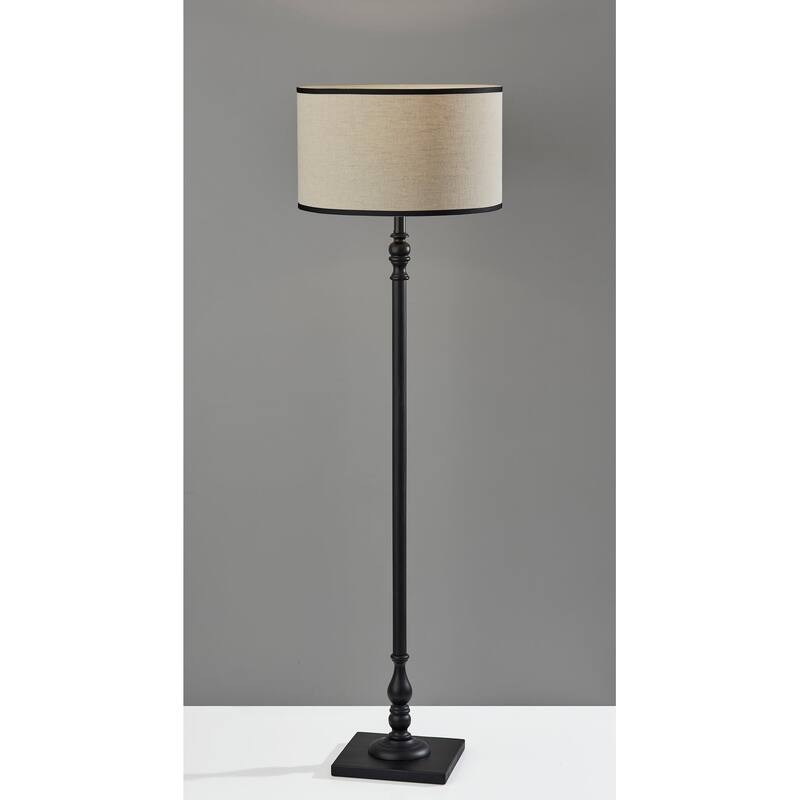 Zeek Floor Lamp - Black Wood