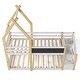 preview thumbnail 9 of 31, Twin House Bunk Bed with Storage Staircase and Blackboard
