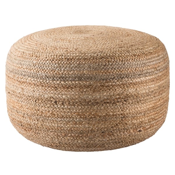 Hanse Home Jutta Jute Pouf - Natürlicher Sitz-Pouf Aus Jute, Zylindrische Form Im Boho Look, Hocker, Ottoman, Sitzhocker, Sitzkissen Für Wohnzimmer, Esszimmer, Flur - Natur Greige, 40x40x40