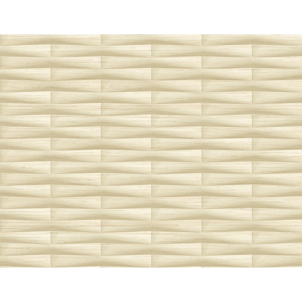 A-Street Prints Gator Wheat Geometric Stripe Wallpaper