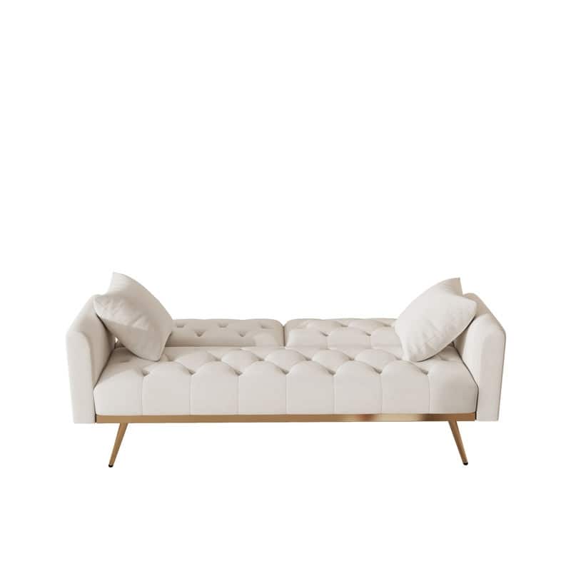 68.30" Velvet double sofa bed in five stylish colors