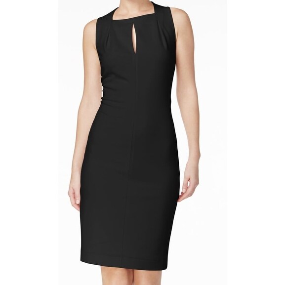 square neck sheath dress