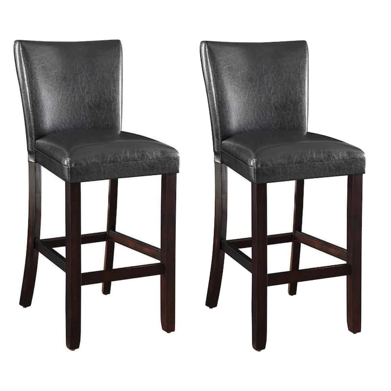 Comfortable Bar Stool, Brown, Set of 2 - 44.5 H x 24 W x 19 L Inches
