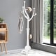 preview thumbnail 62 of 140, Tree-branch Rubberwood Freestanding Coat Rack with Hooks