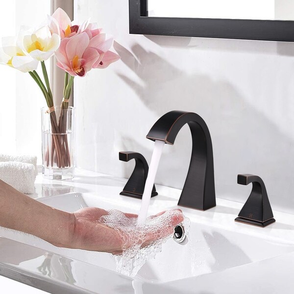 Proox 8 inch Widespread Bathroom Faucet 2 Handle Deck Mounted w