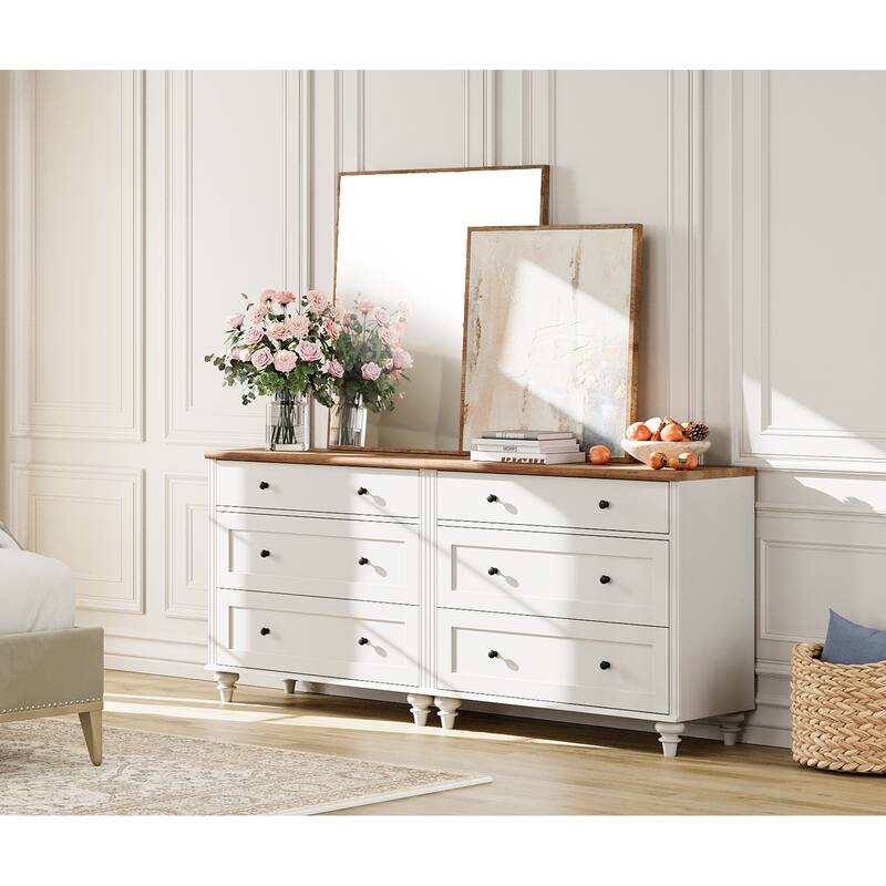WAMPAT 3 Drawer Dresser ,Wood Storage Dresser for Bedroom