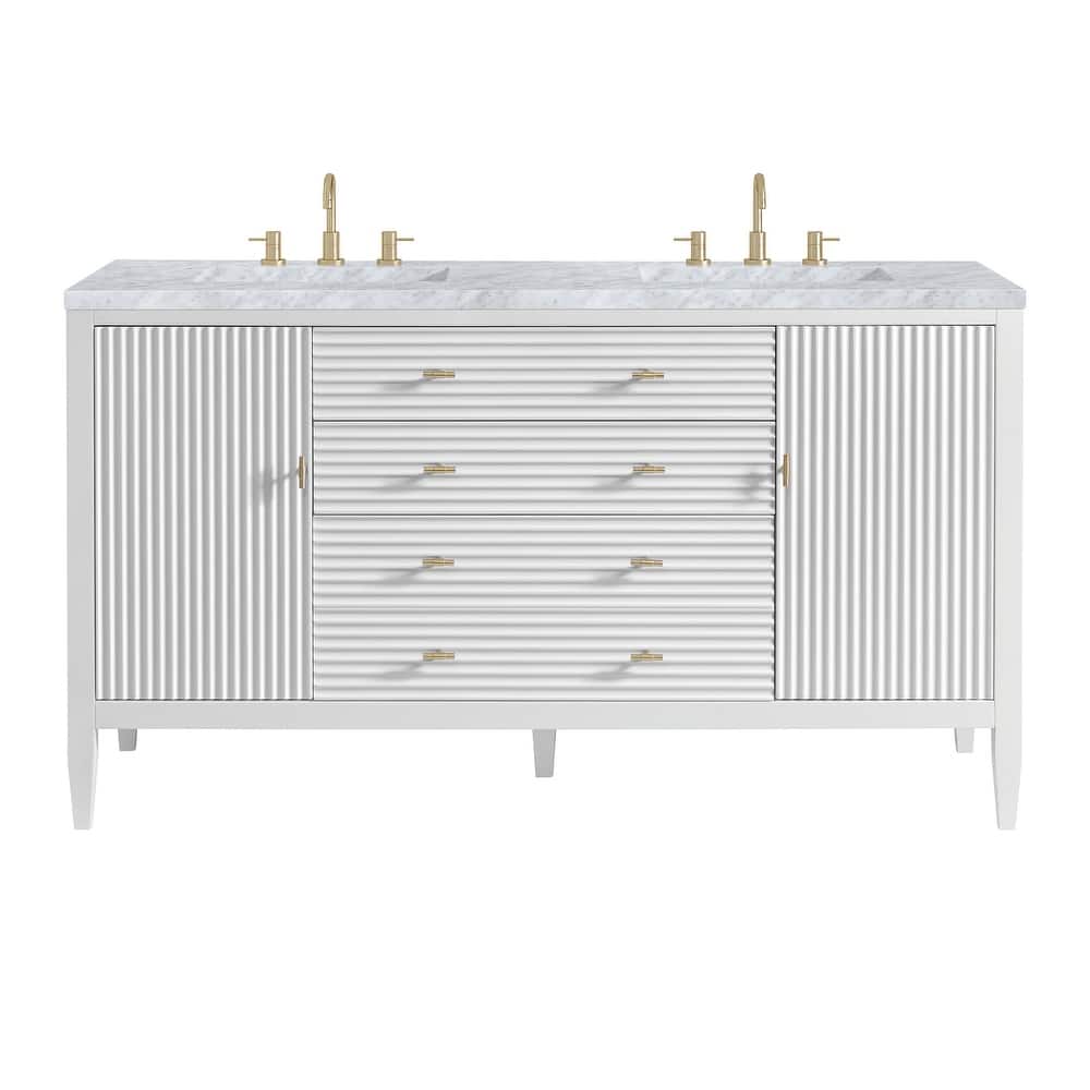 James Martin Vanities 485-V60D-3CAR Myrrin 60" Double Basin Wood