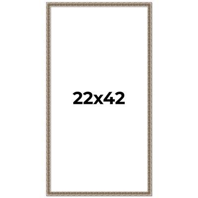 22x42 Frame Silver Versailles Ornate Solid Wood Picture Frame | 1 Inch