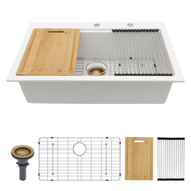 Drop-In Single Bowl Quartz Kitchen Sink