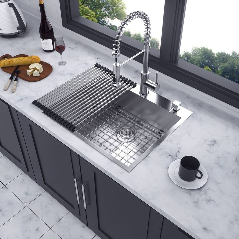 Drop-in Single Bowl Stainless Steel Kitchen Sink
