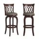 preview thumbnail 12 of 19, Rovinj Scroll Back Swivel Bar Stool Cherry-Grey