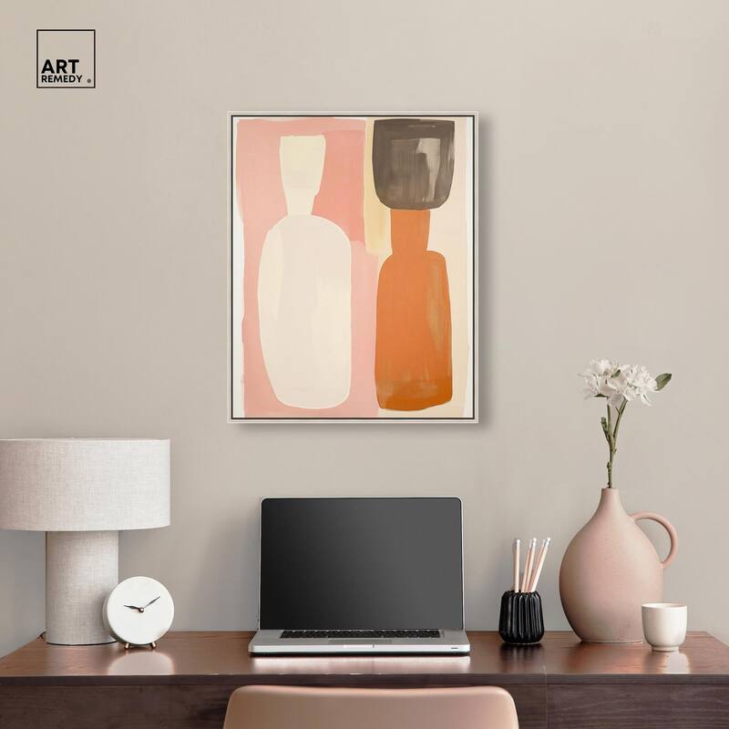 Pink Meets Clay II Canvas by Art Remedy