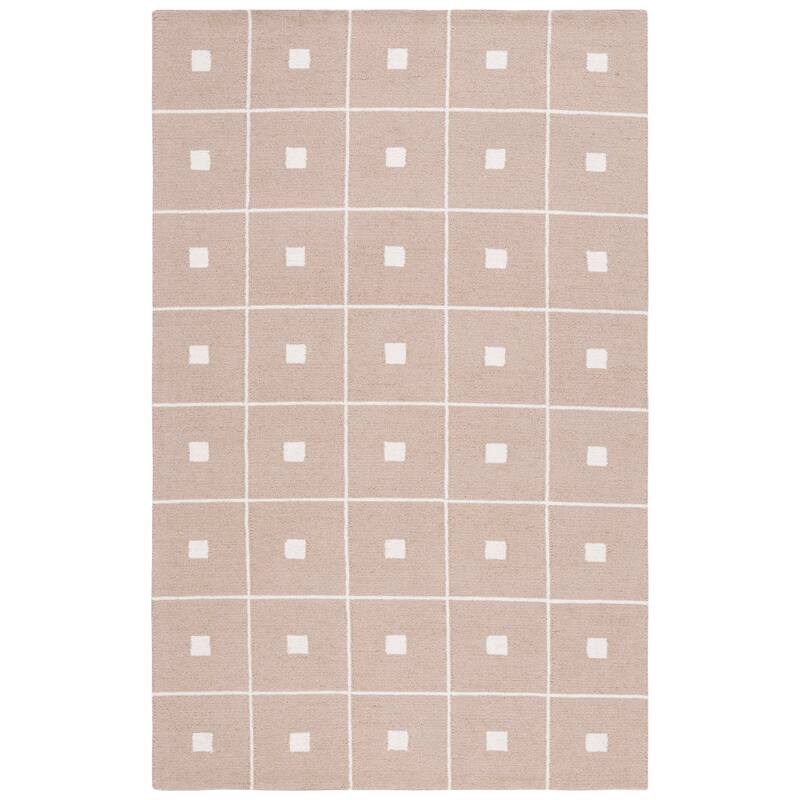 Martha Stewart by SAFAVIEH Zhivica Checkered Wool Rug - 3' x 5' - Beige/Ivory