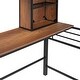 preview thumbnail 31 of 41, Metal Loft Bed with Desk, Shelf and Ladder for Kids, Boys and Girls, Bedroom