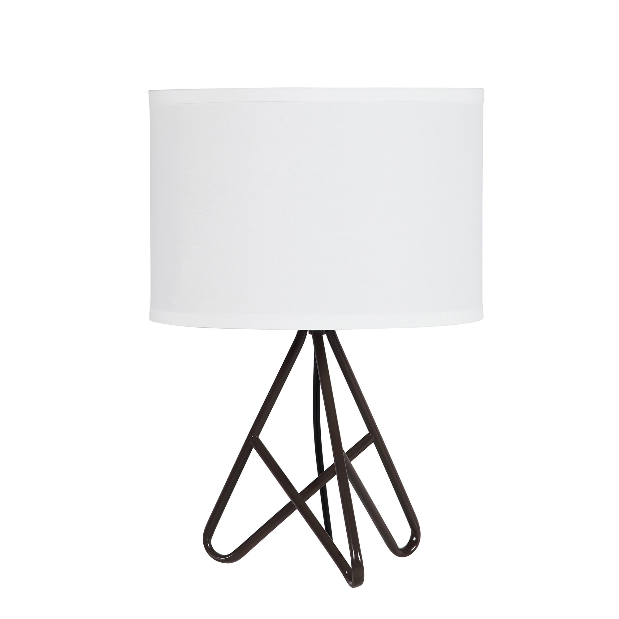 18â€ Asymmetric Espresso Metal Table Lamp