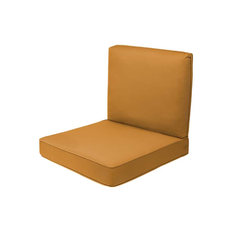 Haven Way Universal Outdoor Deep Seat Lounge Chair Cushion Set - 23x26 - Adobe