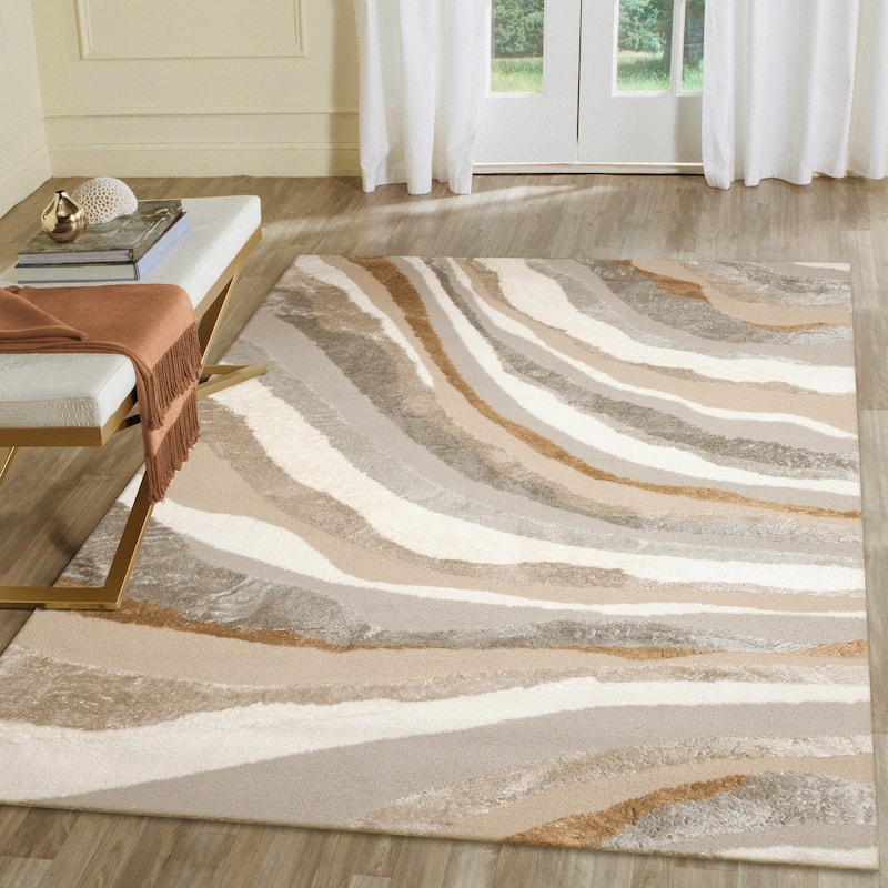 Liora Manne Fiord Wave Indoor Area Rug - 3'3" x 4'11" - Bronze