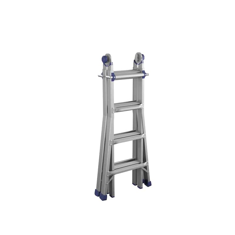 COSCO 18 foot Reach Height Aluminum Multi-Position Ladder - 18 Foot Reach - Silver