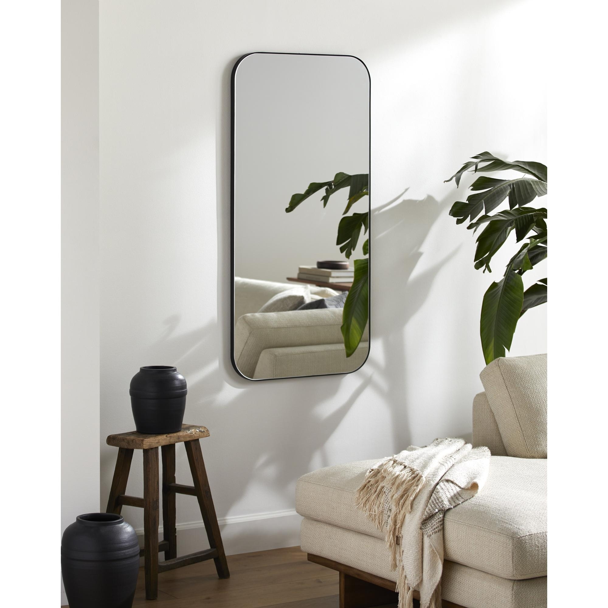 Kare Mirror Black - Overstock - 43488490