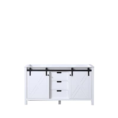 Marsyas 60 in W x 22 in D Brown Double Bath Vanity