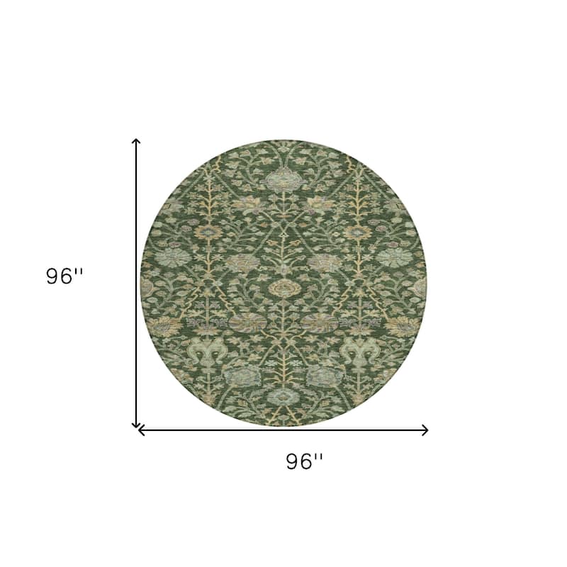 HomeRoots Floral Transitional Rectangle Outdoor Rug