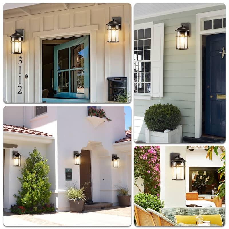 1-Light Outdoor Wall Light - 7.56"x9.6"x13.54"