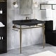 preview thumbnail 40 of 46, 24 inch Stainless Steel Freestanding Bathroom Vanity Set with Integrated Ceramic Sink
