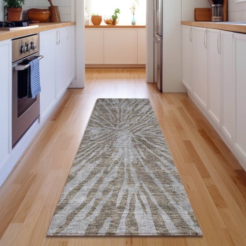Premium Washable Super Soft Modern Twilight Mayfield Rug - Brown - 2' 3" x 7' 6" - Runner