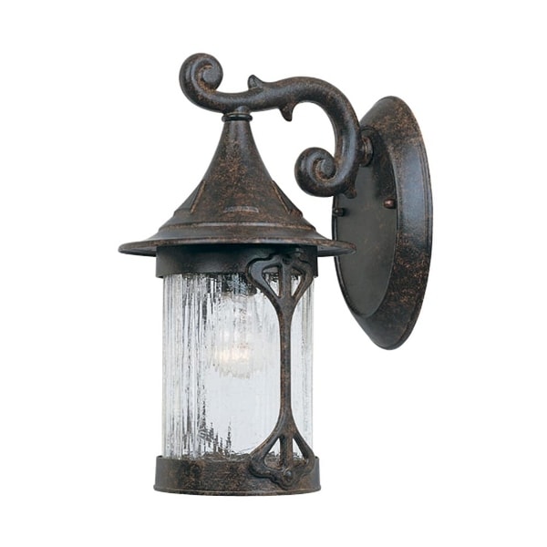 Designers Fountain 20911-CHN 1-Light 7" Cast Aluminum Wall Lantern from the Canyon Lake Collection - chestnut - n/a