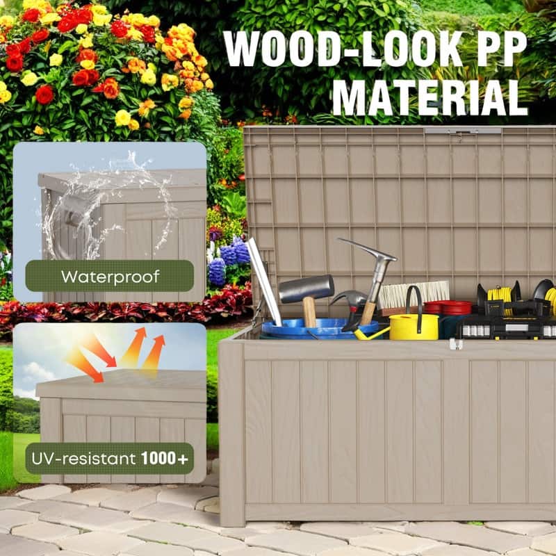 Outdoor Patio Storage Resin Lockable Deck Box