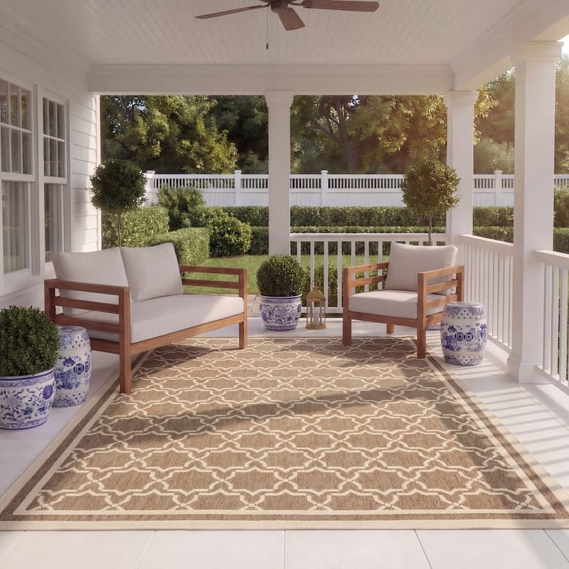 SAFAVIEH Courtyard Gulsin Indoor/ Outdoor Waterproof Patio Backyard Rug