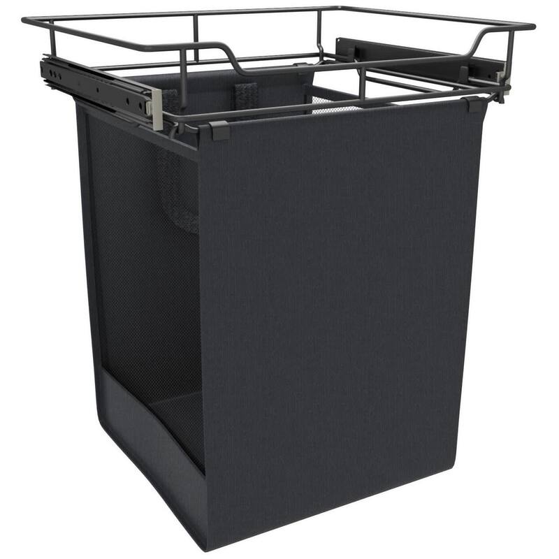 Rev-A-Shelf SCOHSL Series 18 Inch Pull Out Laundry Hamper - Black