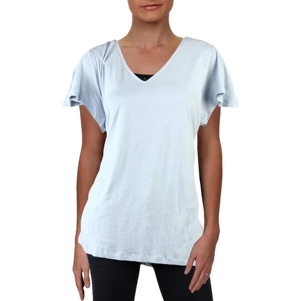 Shop Lauren Ralph Lauren Womens Plus Pithya T Shirt Slub V Neck