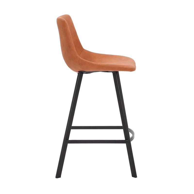 Porthos Home Quinta Counter Height Stools Set Of 2, Microfiber, Powder Coating Steel
