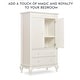 preview thumbnail 6 of 5, Evolur Aurora Ivory Lace Armoire
