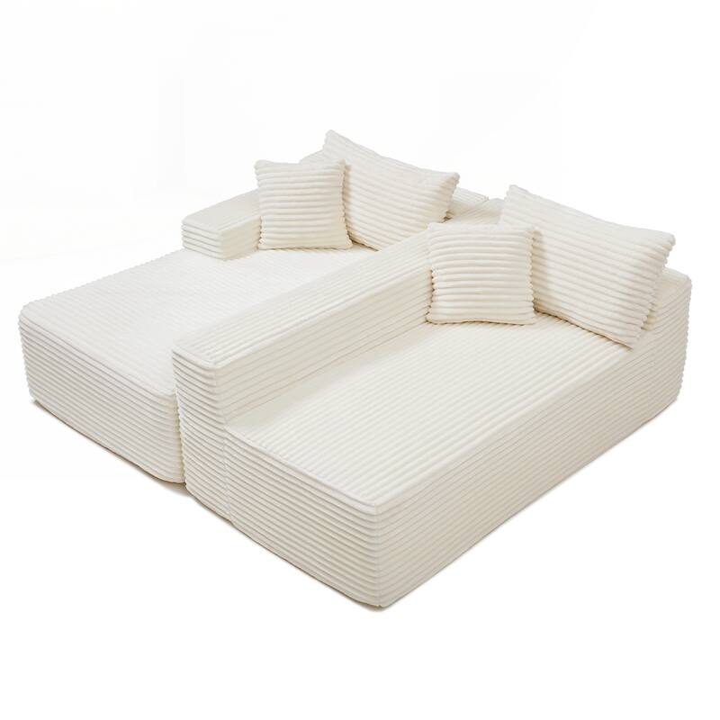 105'' Modular Sectional Sofa, Cloud Sectional Couch with Deep Seat