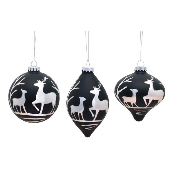 black and silver ornaments