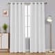 Outdoor Curtains that Match Archaeo Slub Textured Linen Blend Black Grommet Top Curtain, Single Panel