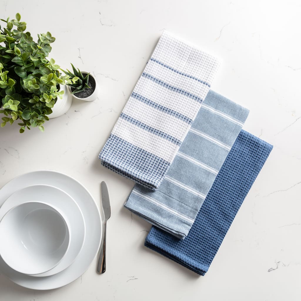 Fabstyles Fouta Cotton Set of 3 Kitchen Towel