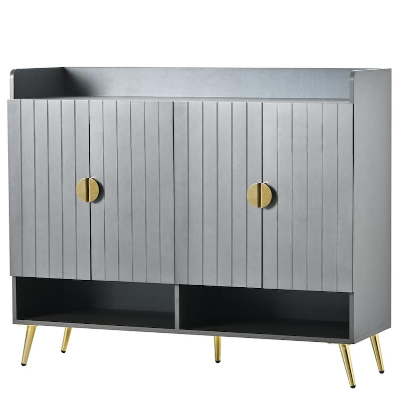 Modern Wooden 11-Tier Shoe Storage Cabinet with Adjustable Shelves