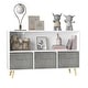 preview thumbnail 6 of 17, Kids bookcase with Collapsible Fabric Drawers